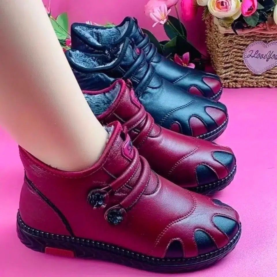 Gefütterte Winter-Baumwollschuhe (Leder)