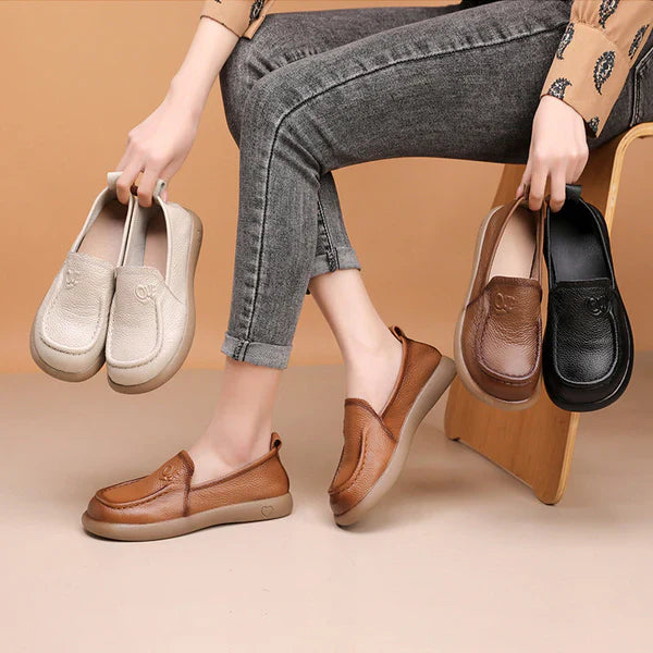 🐂Rundspitze Lederschuhe