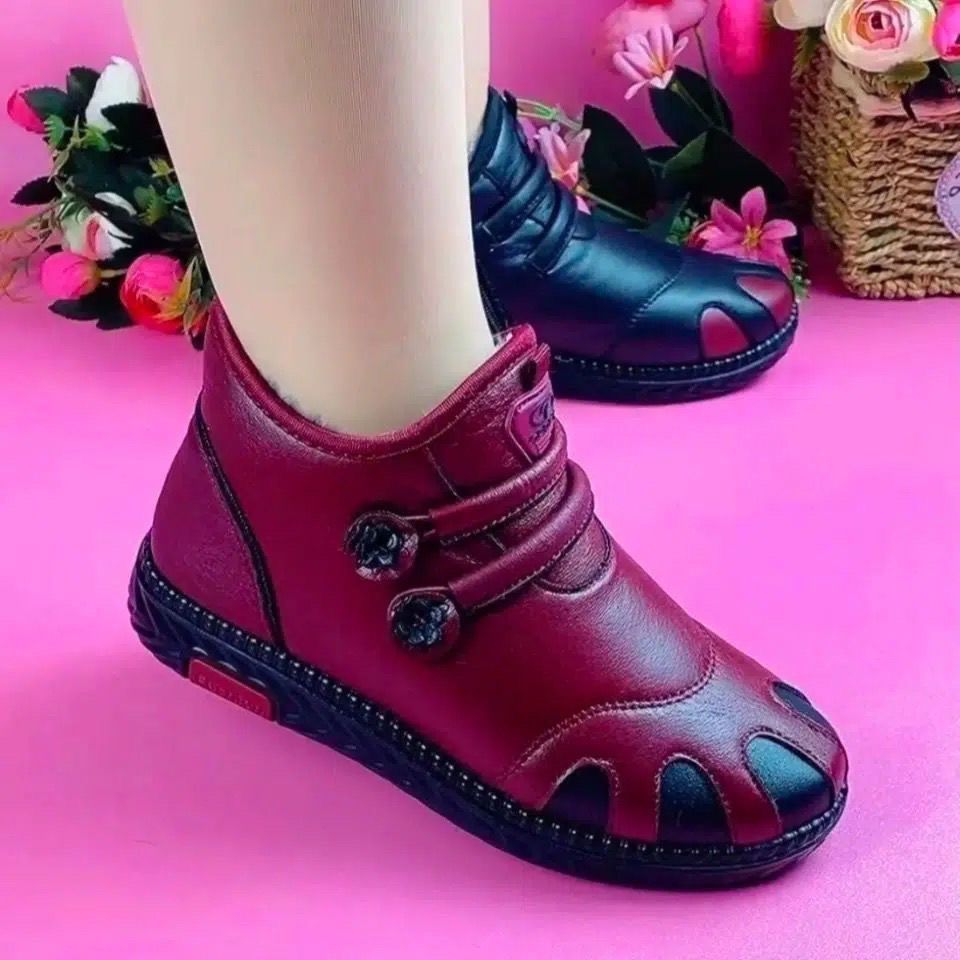 Gefütterte Winter-Baumwollschuhe (Leder)