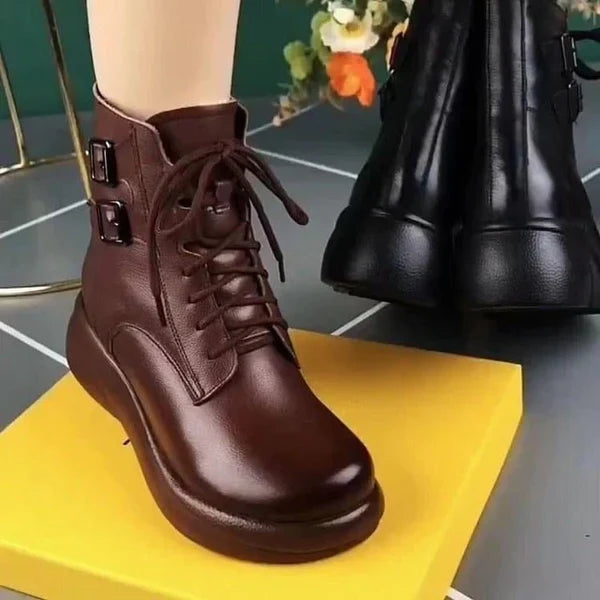 Damen-Martin-Stiefel aus weichem Leder