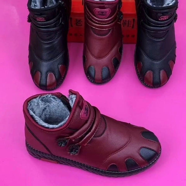Gefütterte Winter-Baumwollschuhe (Leder)