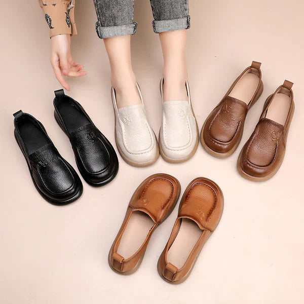 🐂Rundspitze Lederschuhe