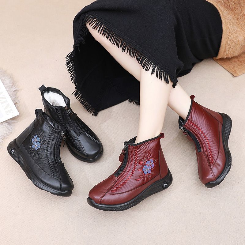 Neue bedruckte Stiefel mit Reißverschluss