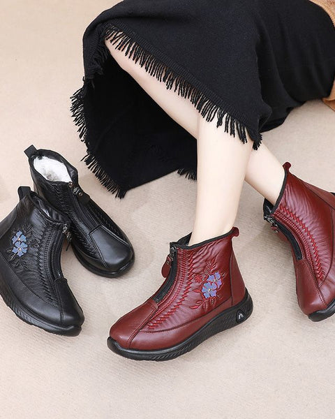 Neue bedruckte Stiefel mit Reißverschluss