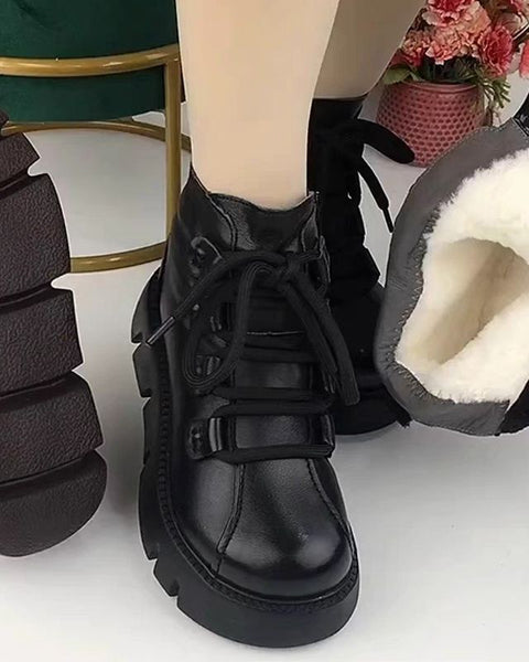 Damen-High-Top-Baumwollschuhe aus echtem Leder.