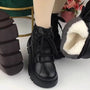 Damen-High-Top-Baumwollschuhe aus echtem Leder.