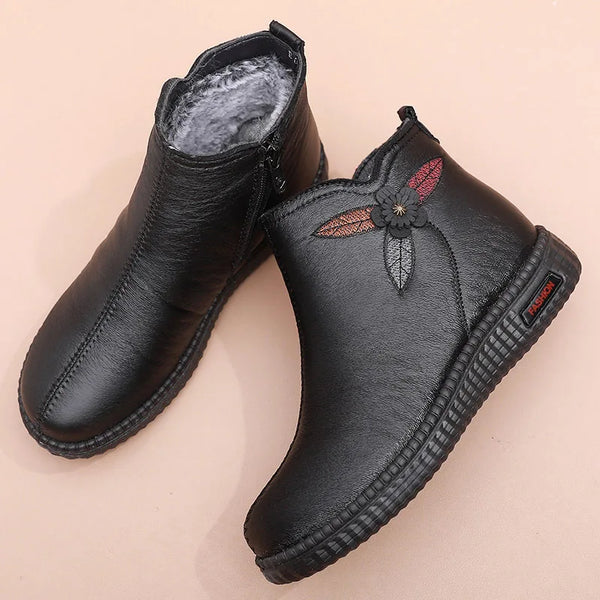 Weiche, flache Schuhe für ältere Menschen.