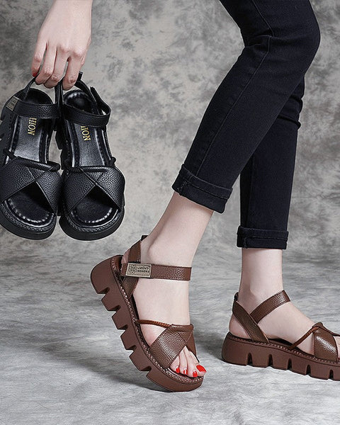 Sandalias casuales de plataforma. 