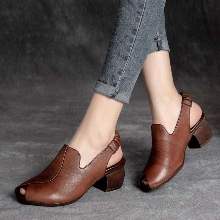 Peep-Toe Sandalen