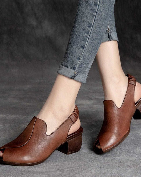 Peep-Toe Sandalen