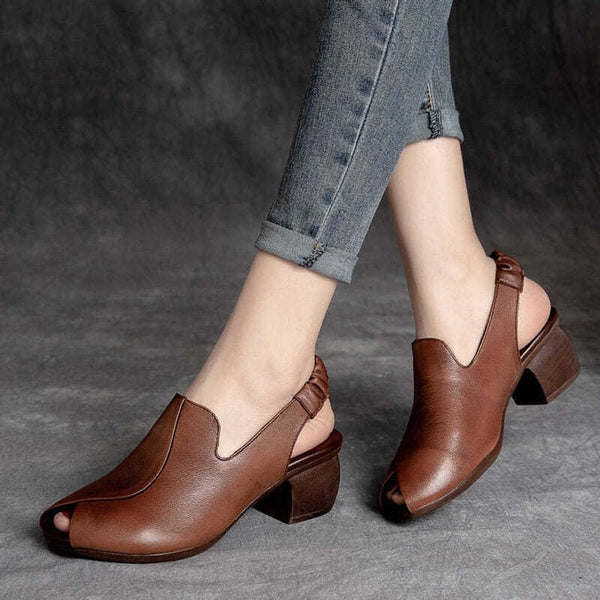 Peep-Toe Sandalen