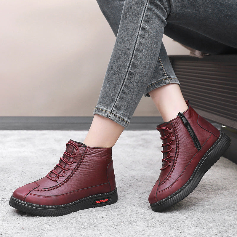 Botas antideslizantes de piel autentica 