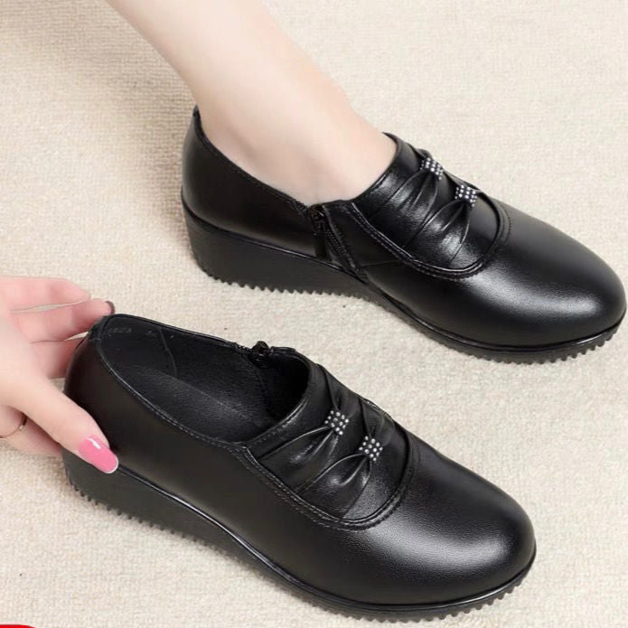 Echte Leder-Weichsohlen-Schuhe für Personen mittleren Alters