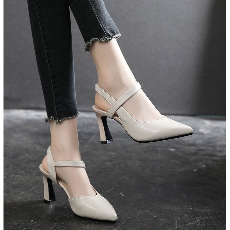 Spitze Stiletto-Sandalen
