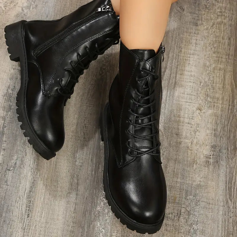 Damenstiefel mit runder Spitze