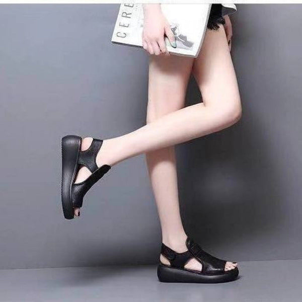 Römersandalen aus echtem Leder für Damen
