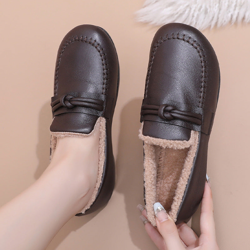 Damen-Lederschuhe aus Baumwolle (Knoten)