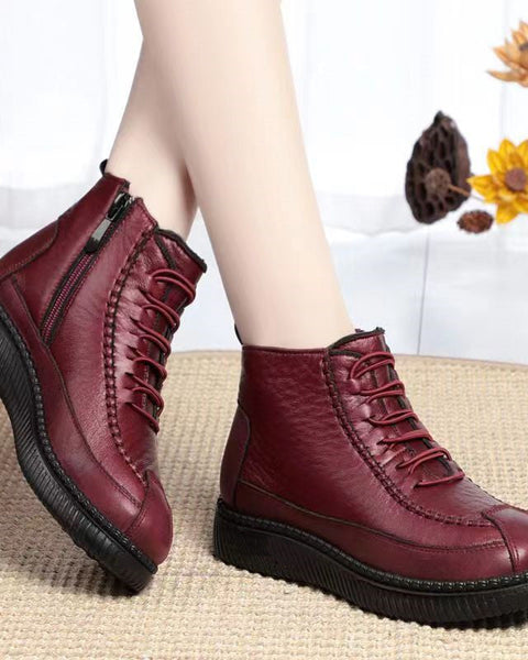 Botas antideslizantes de piel autentica 