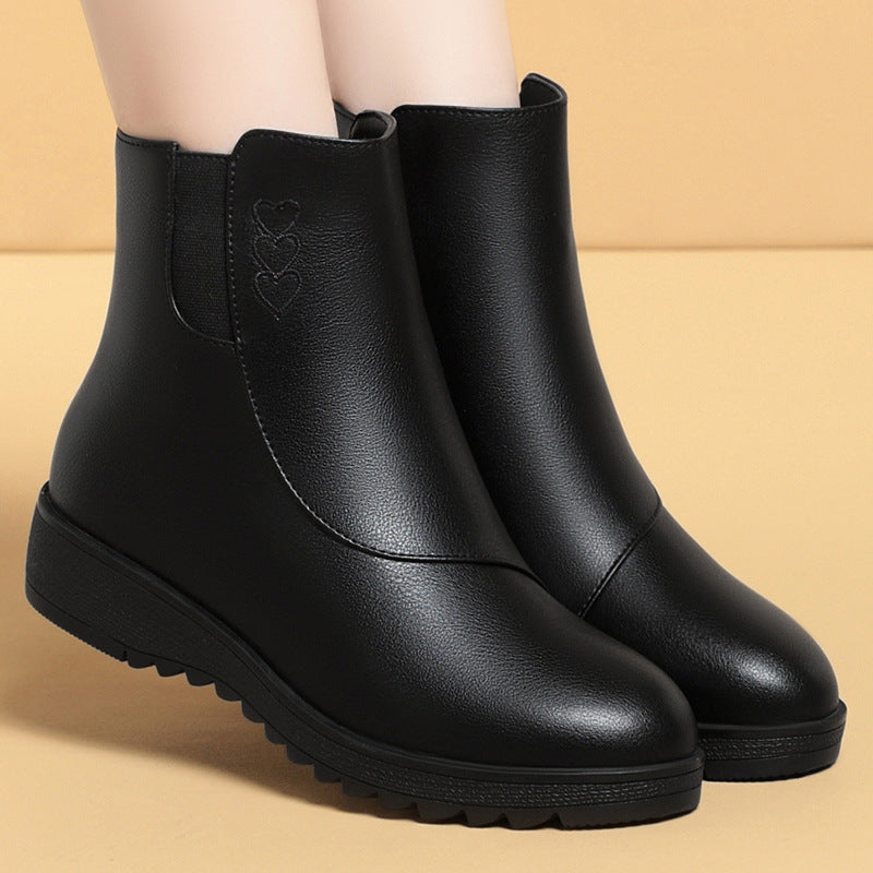 Schuhe aus Baumwolle und weichem Leder (mit Fleece-Futter)