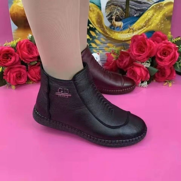 Winterstiefel aus Samt für Damen (Echtes Leder)