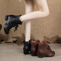 Runde Zehen-Mom-Boots