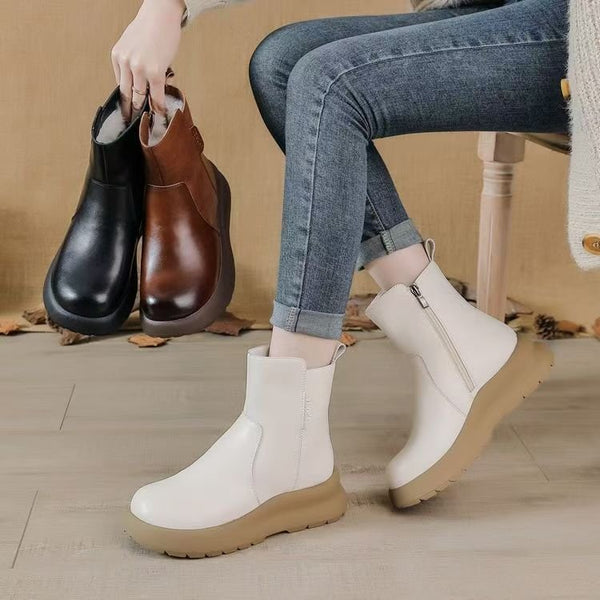Warme Winter-Samtstiefel von Martin (Leder)