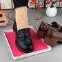 Mutter-Schuhe mit runder Spitze und Blockabsatz