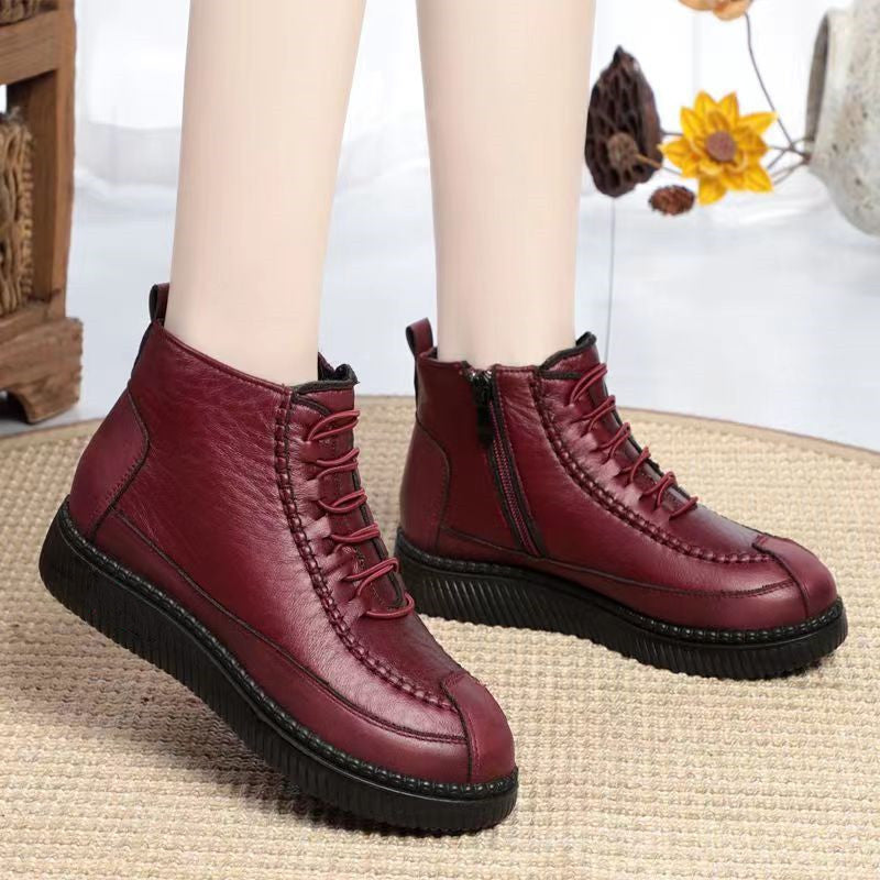 Botas antideslizantes de piel autentica 