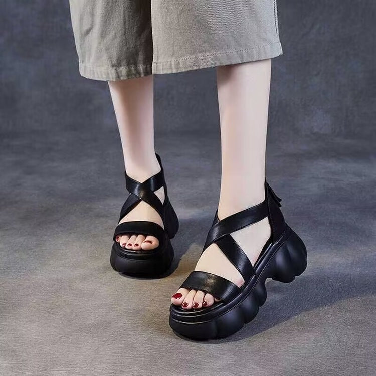 Römersandalen mit Höhenerhöhung