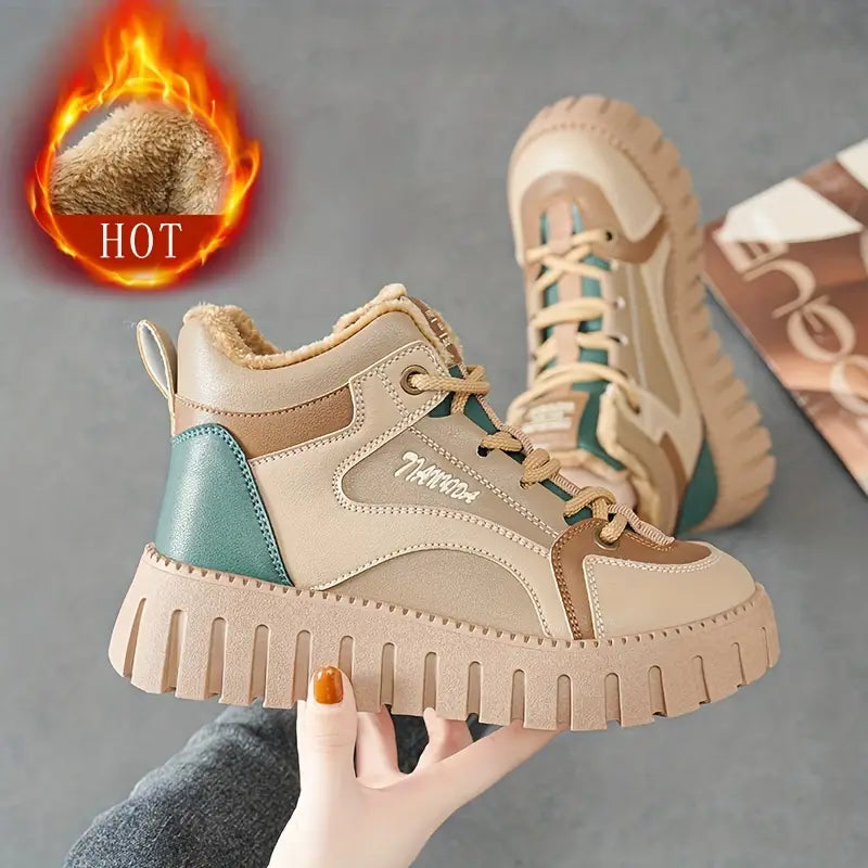 Winter-Sportstiefel aus Wolle.