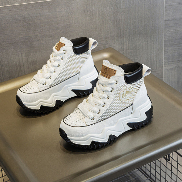 Zapatos de malla de verano con aumento de altura