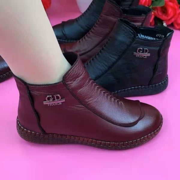 Winterstiefel aus Samt für Damen (Echtes Leder)