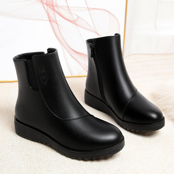 Schuhe aus Baumwolle und weichem Leder (mit Fleece-Futter)
