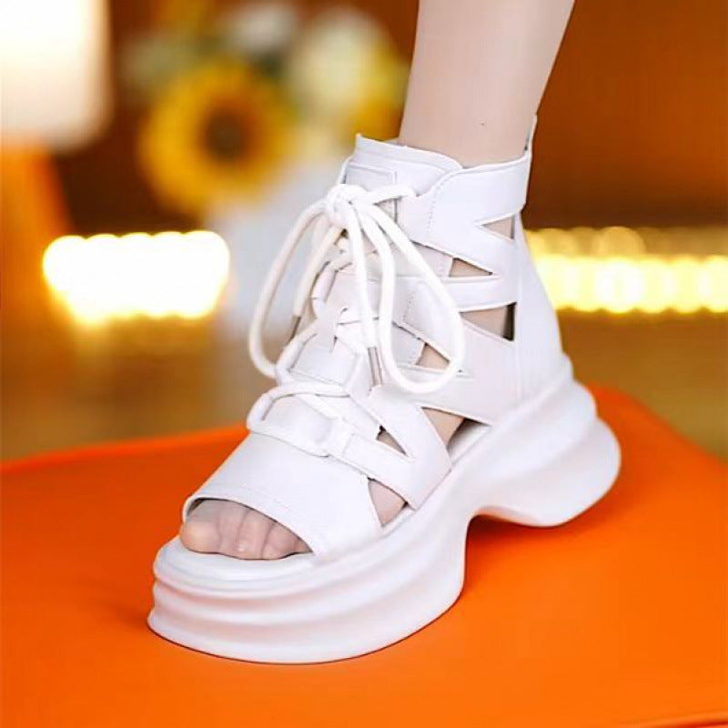 Retro-Plateau-Sandalen