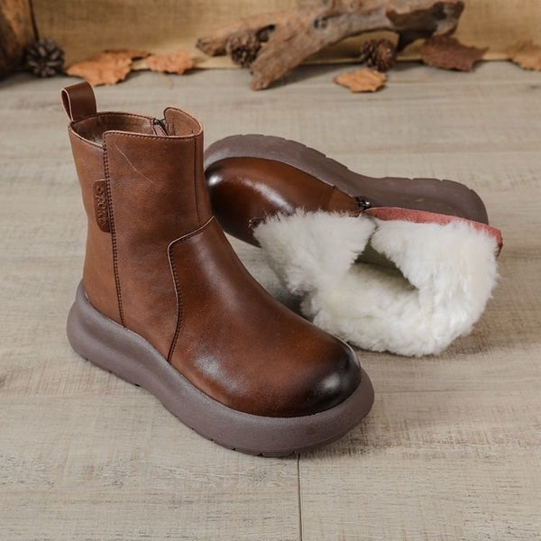 Warme Winter-Samtstiefel von Martin (Leder)