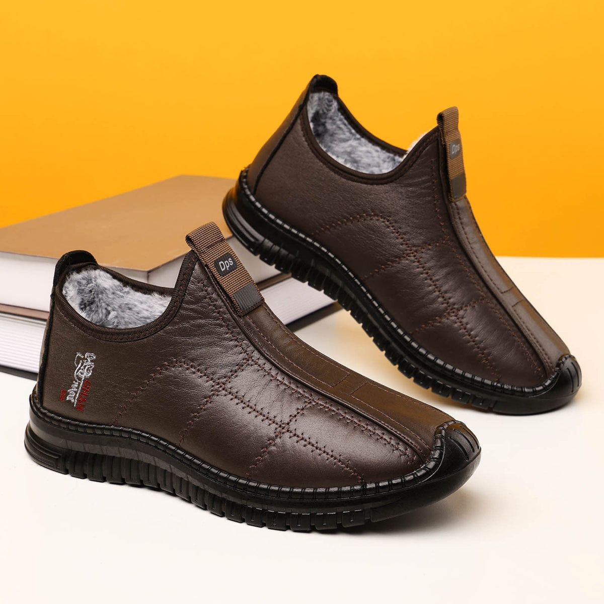Winterliche Dad-Schuhe aus Wolle