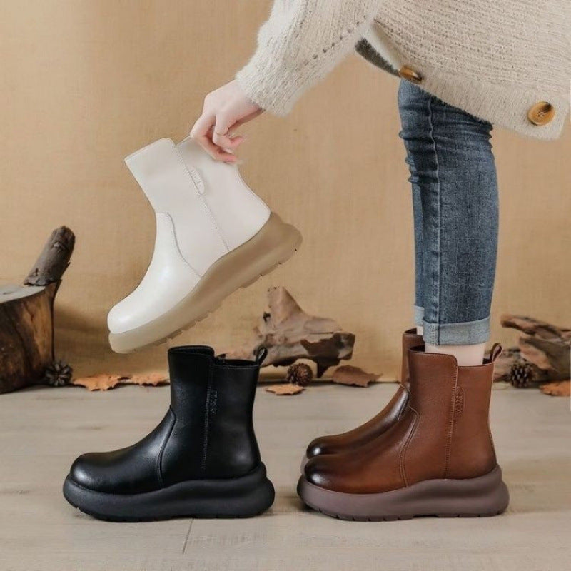 Warme Winter-Samtstiefel von Martin (Leder)