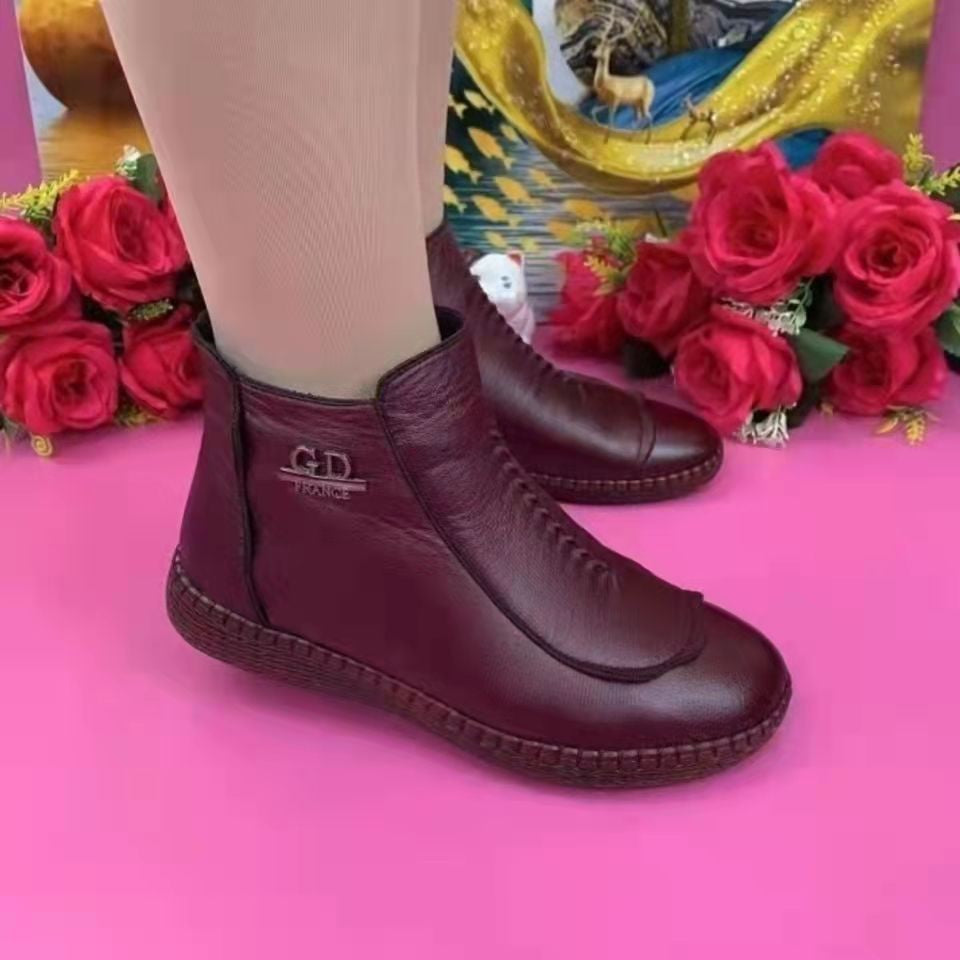 Winterstiefel aus Samt für Damen (Echtes Leder)