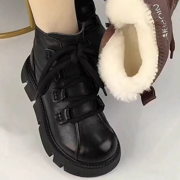 Damen-High-Top-Baumwollschuhe aus echtem Leder.