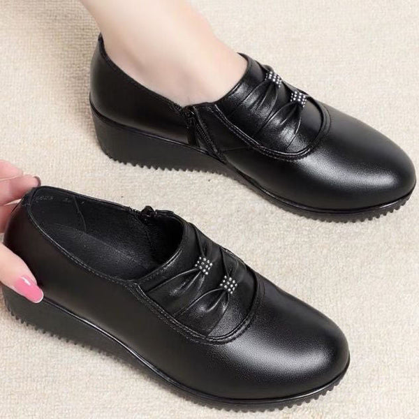Echte Leder-Weichsohlen-Schuhe für Personen mittleren Alters