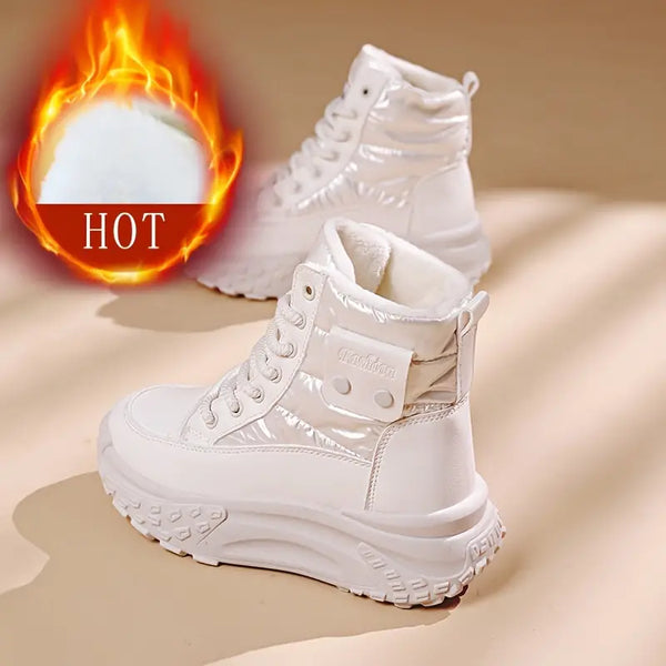 Warme, wasserdichte Winterschuhe aus Baumwolle.