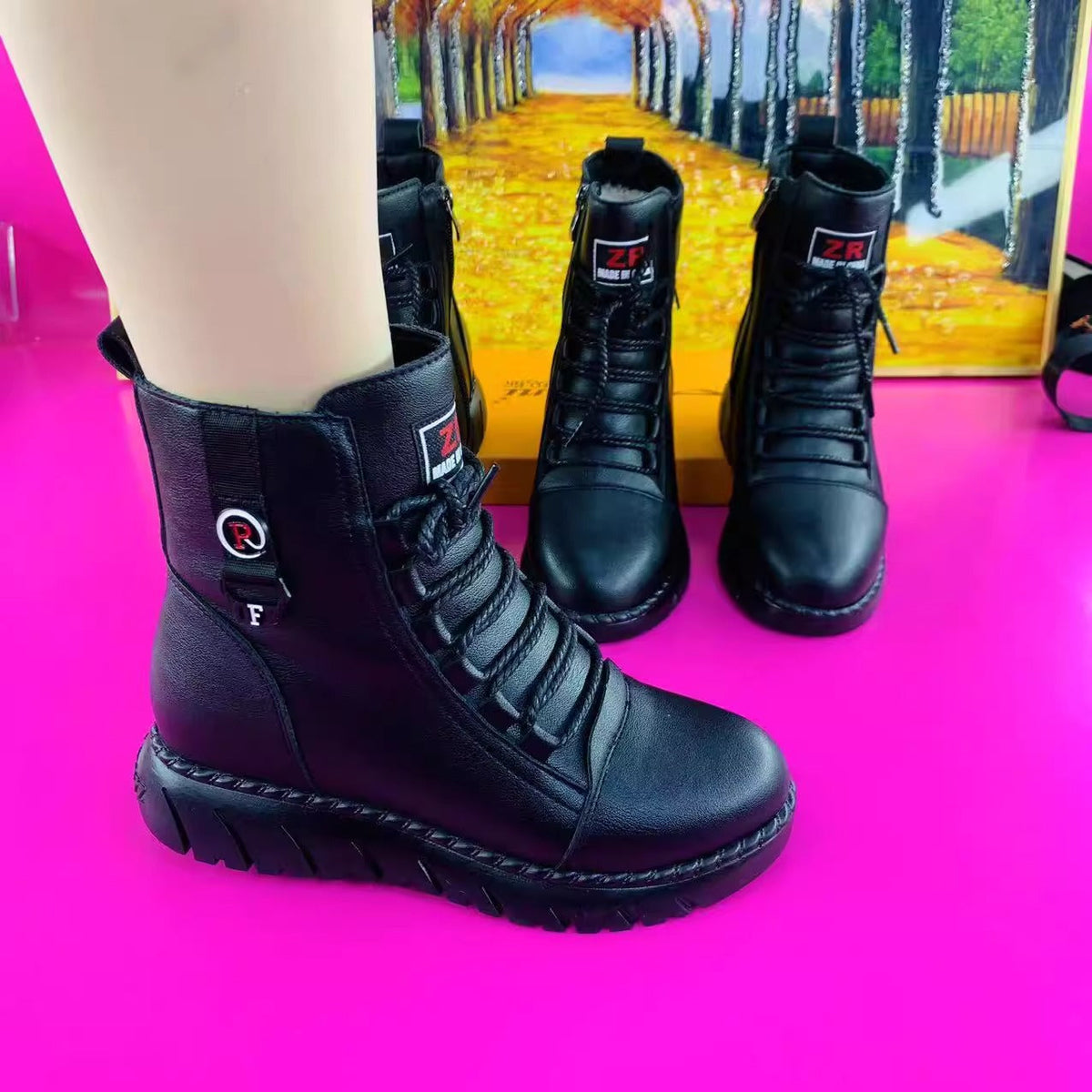 Plüsch-Martinsstiefel (Stiefeletten)