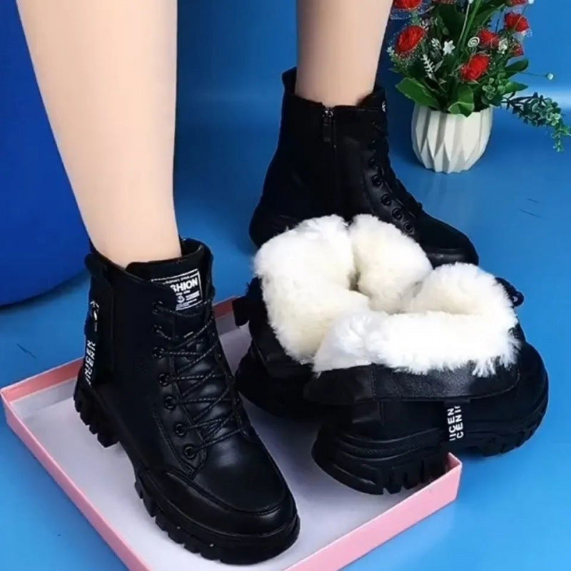 Damen Martin Boots aus weichem Leder