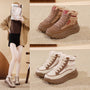 Samt-High-Top-Freizeitschuhe.