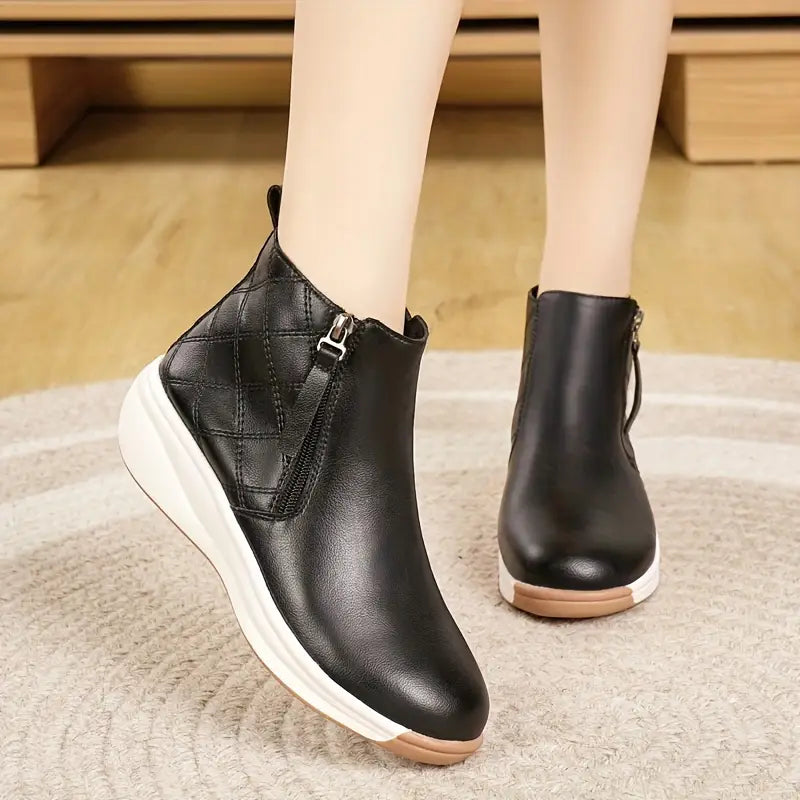 Modische Stiefeletten mit Reißverschluss