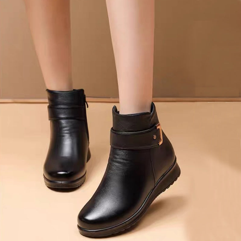 thick flat boots