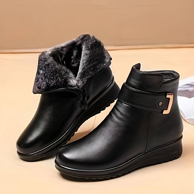 thick flat boots