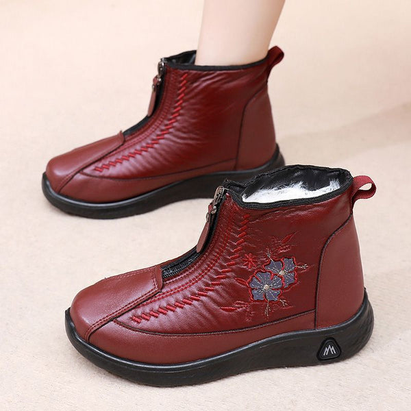 Neue bedruckte Stiefel mit Reißverschluss