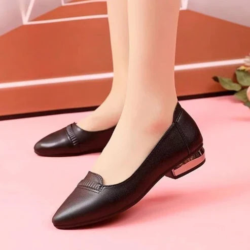 Bequeme flache Lederschuhe