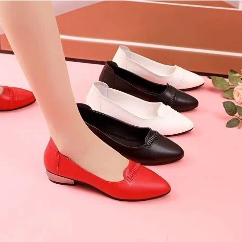 Bequeme flache Lederschuhe